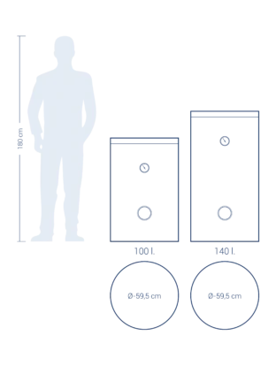 Pastatomas greitaeigis vandens šildytuvas Kospel SWK-100.A 0,82m2 matmenys