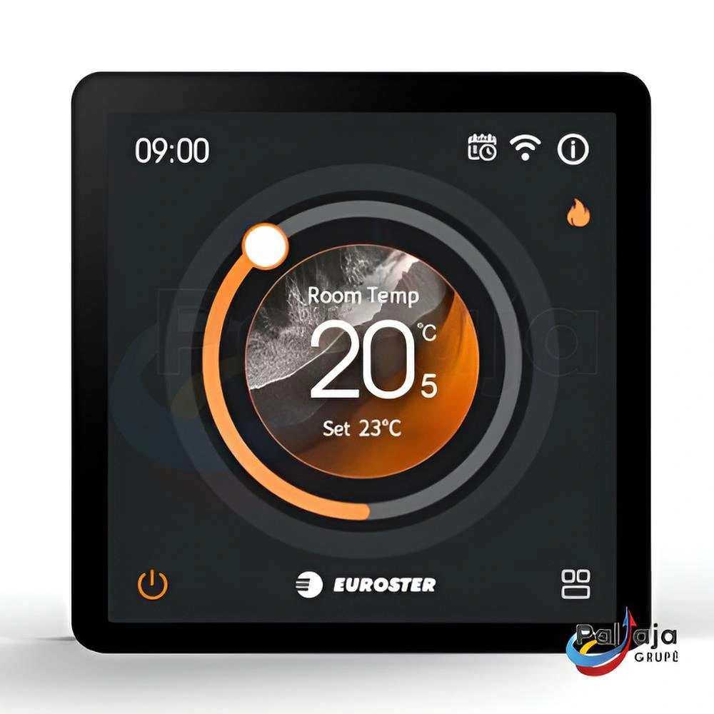 Belaidis termostatas Euroster e2233 230V priekis