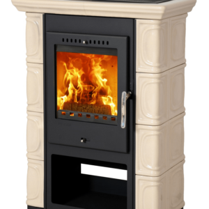 Malkinė krosnelė Borgholm su kapučino spalvos keramika 7kW