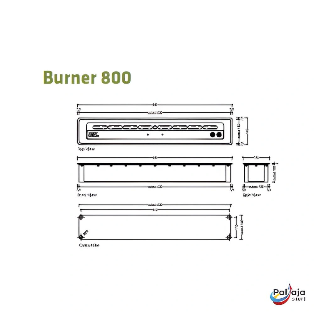Burner 800 matmenys