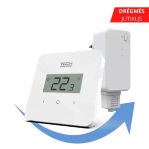 Belaidis termostatas EU-T-2.2 su drėgmės jutikliu