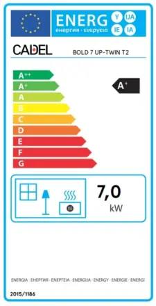 Granulinė krosnelė Bold 7 Up-Twin energine etikete