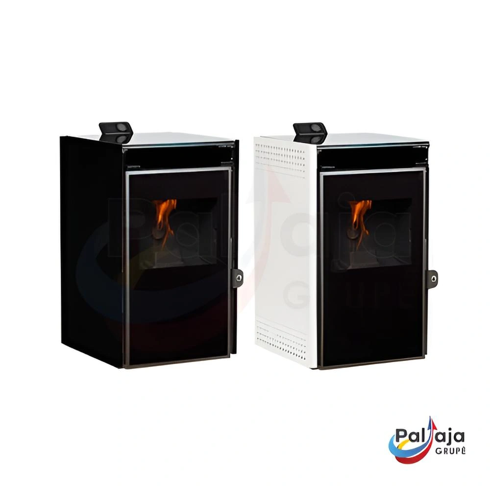 Granulinė krosnelė Creta 6kW juoda ir balta