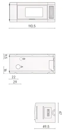 Granulinė krosnelė Cristal 9 Air matmenys