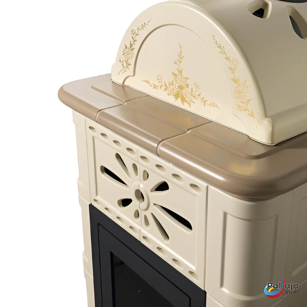 Granulinė krosnelė EvaCalor DIANA 12.5kW aukso detalės