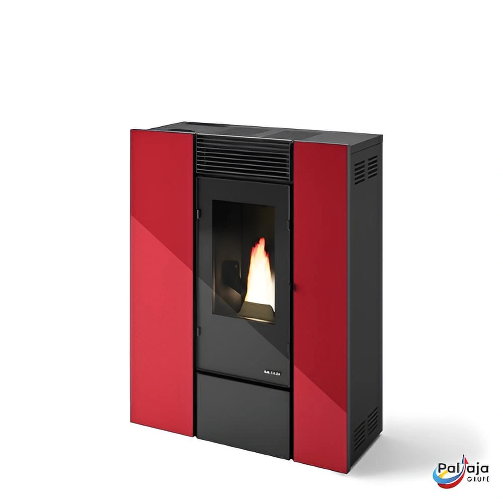 Granulinė krosnelė EvaCalor Slim DENISE 9.9kW raudona