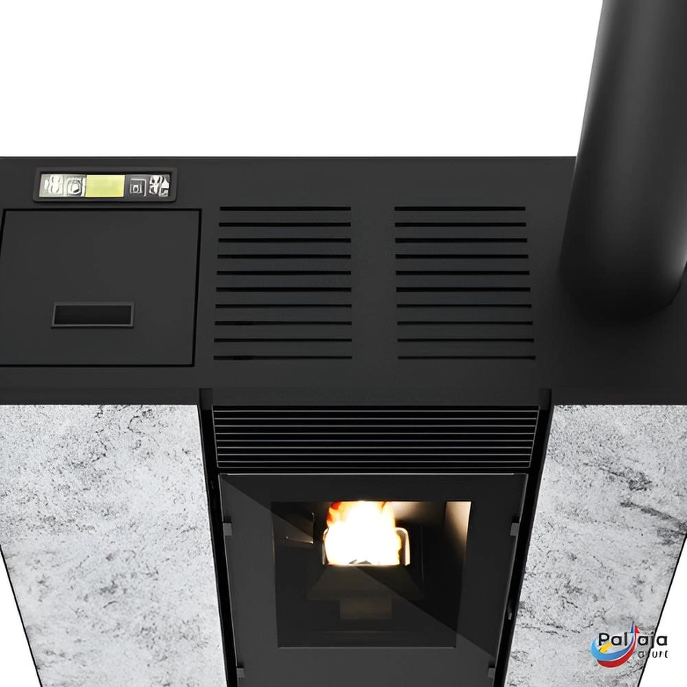 Granulinė krosnelė EvaCalor Slim RACHELE 9.9kW iš arti