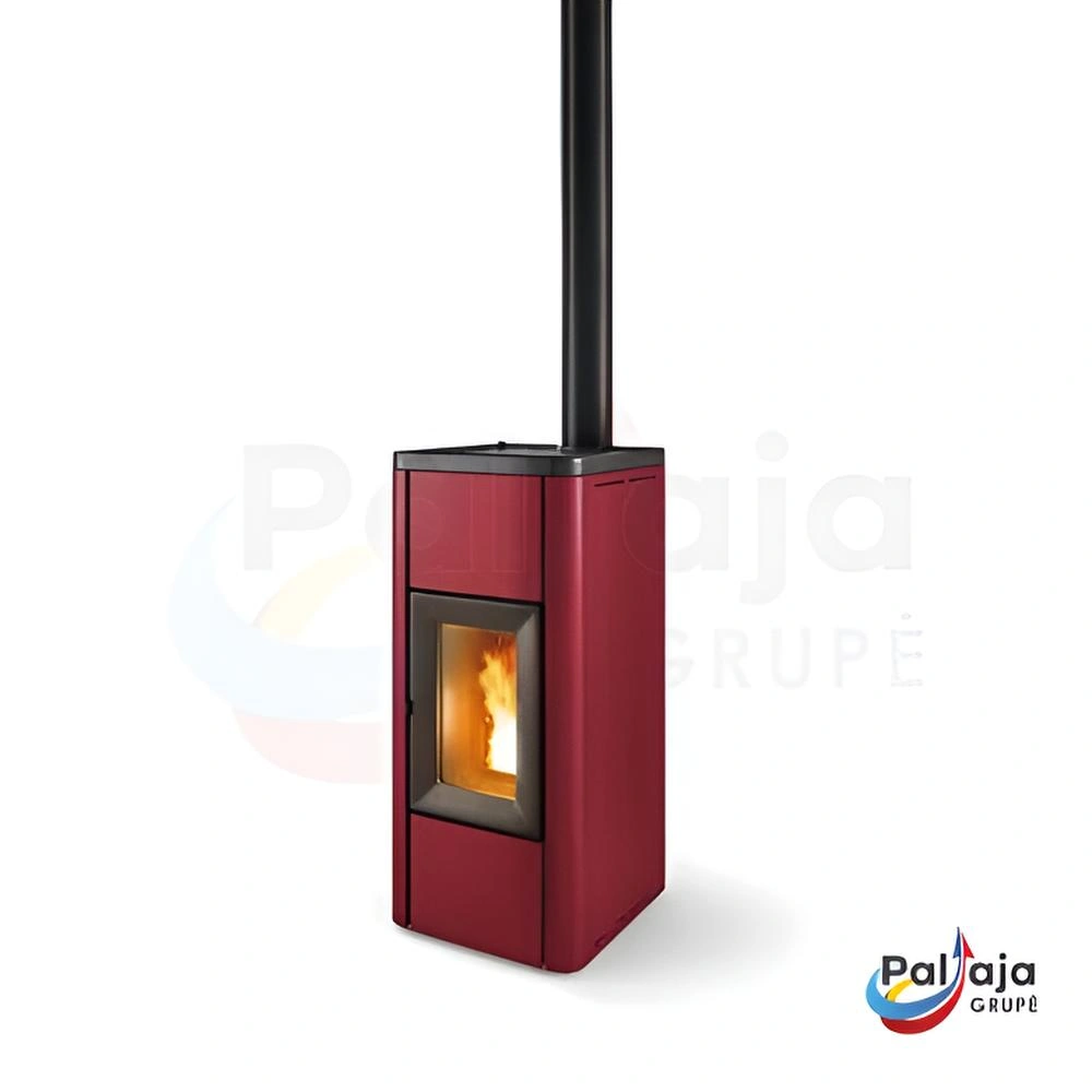 Granulinė krosnelė Mida 8,2kW raudona iš šalies