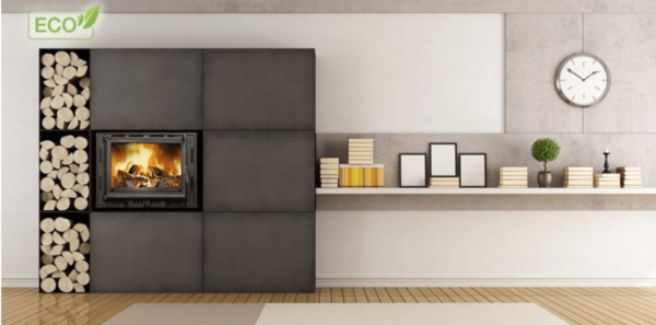 Ketaus židinys KAWMET W6 (10,1 kW) ECO virtuvėje
