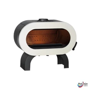 Ketinė krosnelė Invicta FIFTY ant arkinių kojų, kreminė 10kW