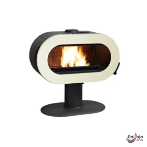 Ketinė krosnelė Invicta FIFTY ant pedestalo, kreminė 10kW