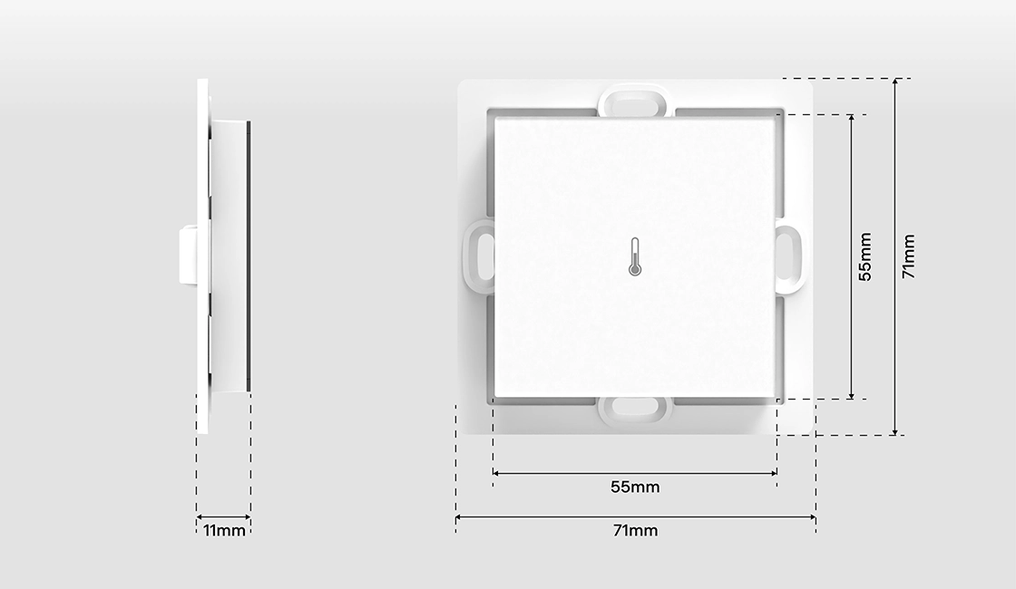 Laidinis temperatūros jutiklis FC-S1p aprašymas matmenys