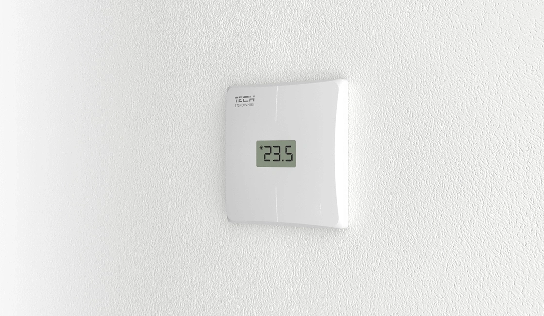 Laidinis termostatas Tech T-1.1z ant sienos paltaja