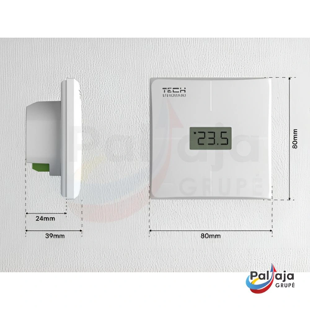 Laidinis termostatas Tech T-1.1z matmenys