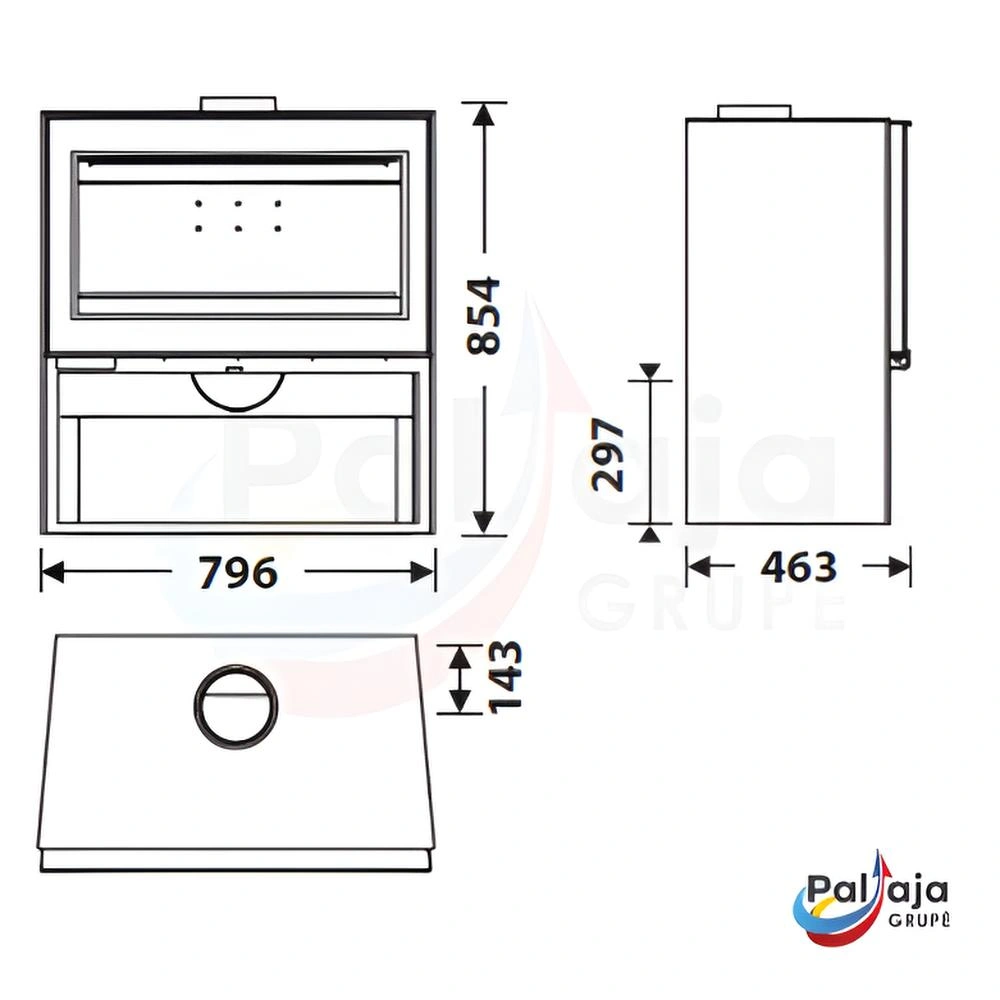 Malkinė krosnelė Denia Finland 7,2kW - Image 4