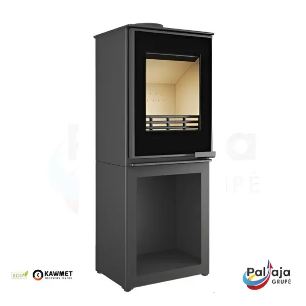Malkinė krosnelė KAWMET HARITA S15v L-BOX Decor ECO be ugnies iš kairės