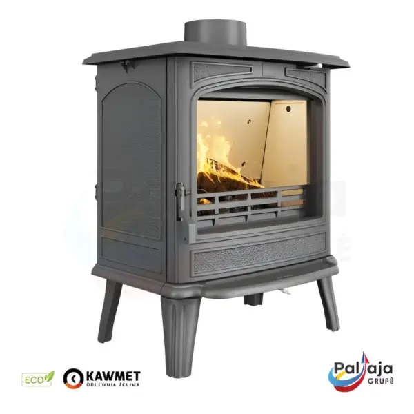 Malkinė krosnelė KAWMET Premium ARTEMIDA S18 ECO su ugnimi iš kairės