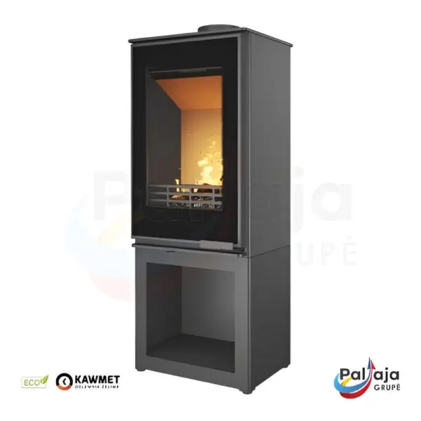 Malkinė krosnelė KAWMET VENUS S16 S-BOX Decor ECO su ugnimi iš dešinės