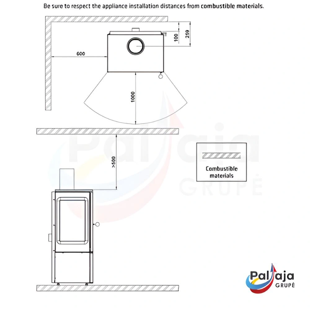 Malkinė krosnelė Lacunza Garde instrukcinė nuotrauka