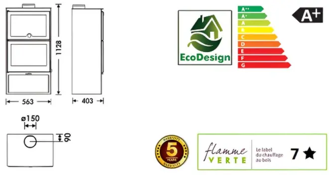 Malkinė krosnelė Panadero Gourmet 7.4 kW info