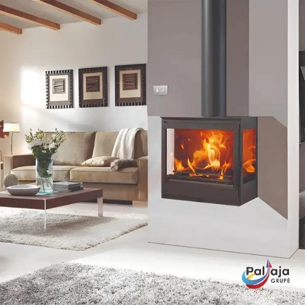 Malkinė krosnelė Panadero Onix Wall 7,1kW viduje