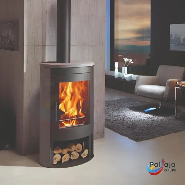 Malkinė krosnelė Panadero Oval 3 Stone 8,7kW viduje