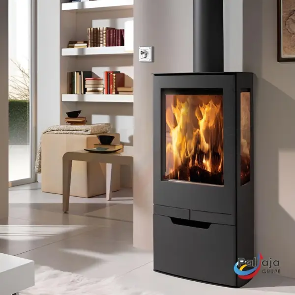 Malkinė krosnelė Panadero Zinc 7,9kW viduje