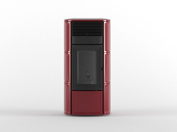 Granulinė krosnelė Suite Hydromatic raudona, iš priekio