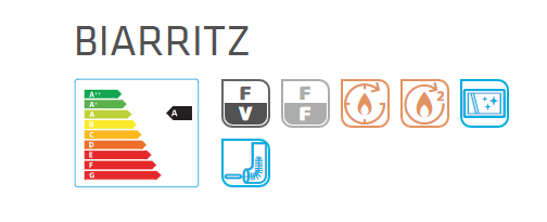 etiketė Malkinė krosnelė Lacunza Biarritz 9kW