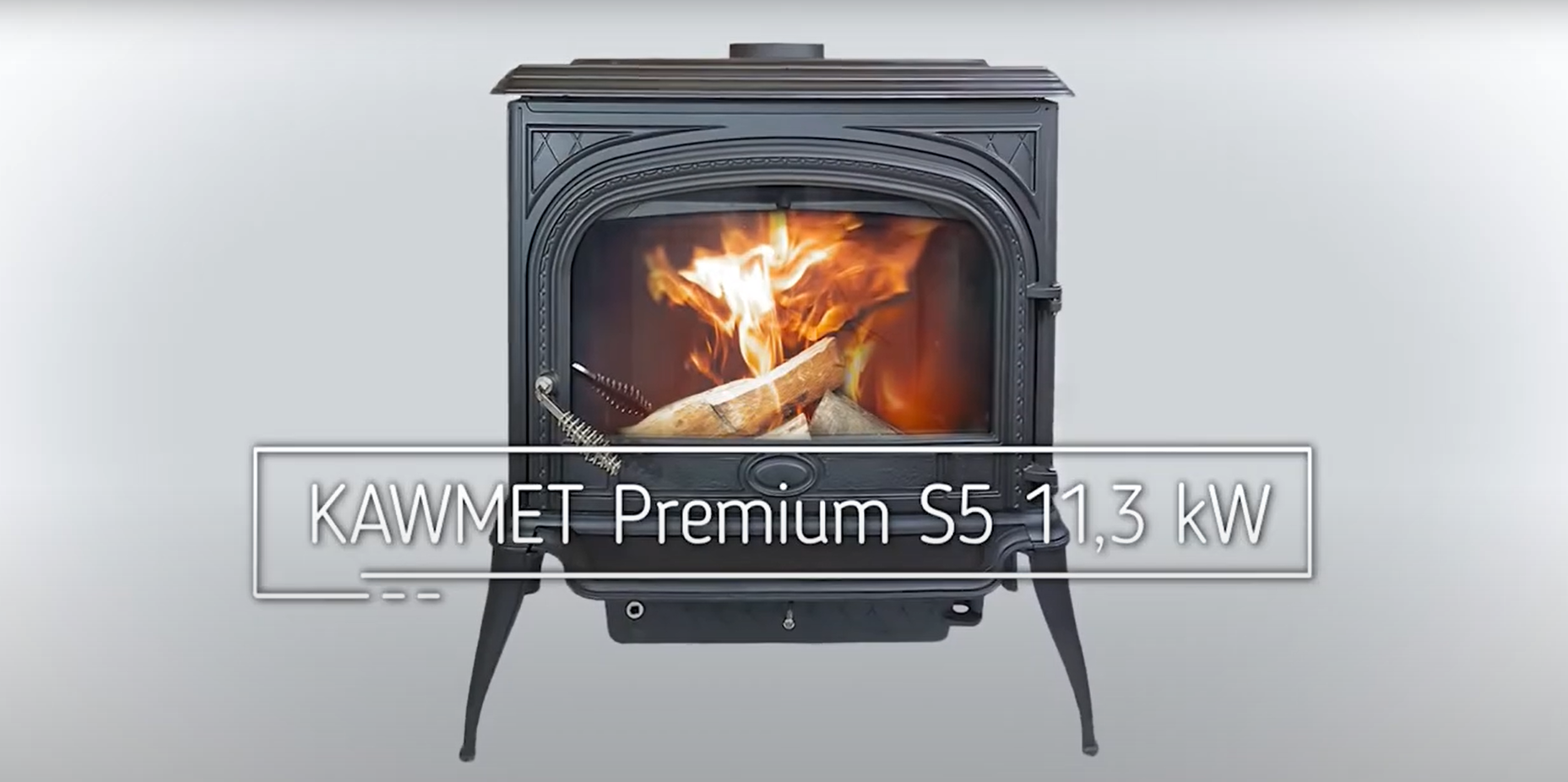 Malkinė krosnelė KAWMET Premium NIKA S5 ECO 11,3kW priekis, promo