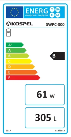 Kospel SWPC 300L Šilumos siurbliams etiketė kospel