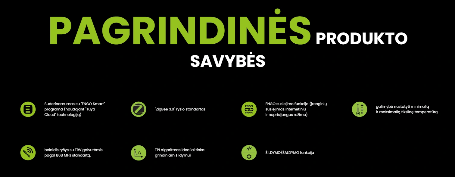 Belaidis internetinis temperatūros valdiklis E25-24W savybės