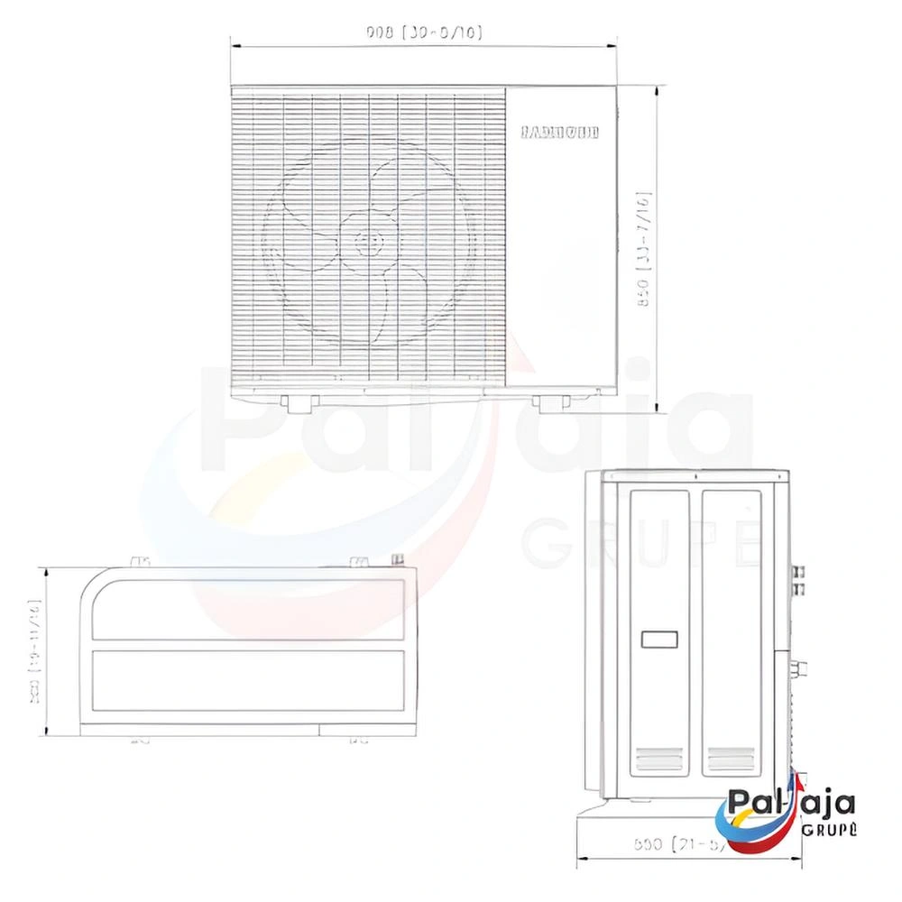 Šilumos siurbliai Samsung EHS Mono R290 260L 8kW trifazis schema