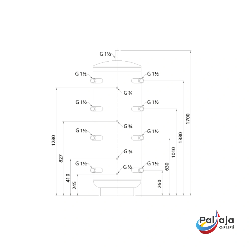 Talpa Drewmet DM LUX 500L matmenys