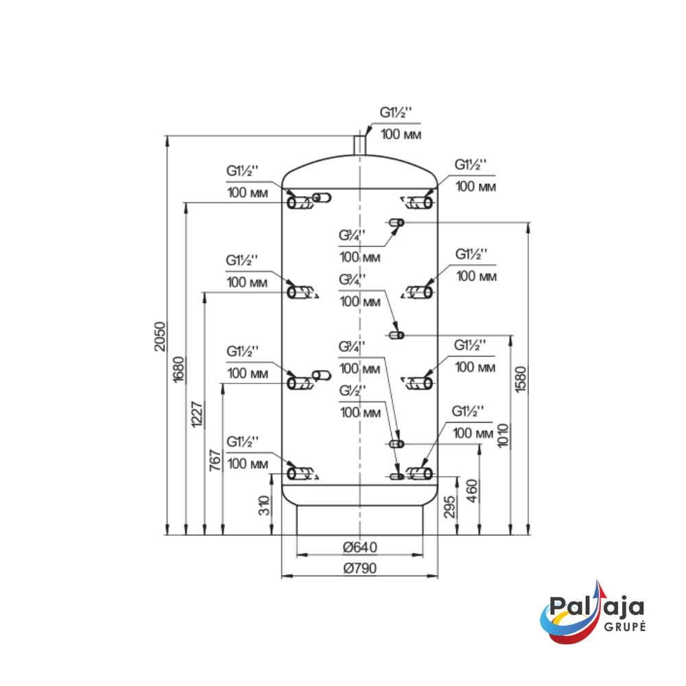 Talpa Drewmet DMI LUX 1000L matmenys