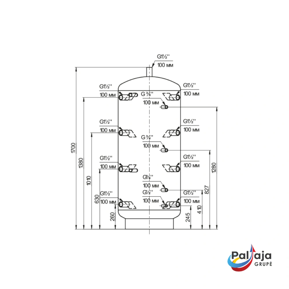 Talpa Drewmet DMI LUX 500L matmenys
