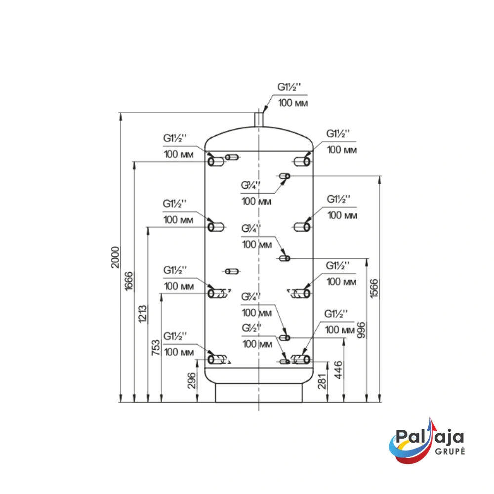 Talpa Drewmet DMI LUX 800L matmenys