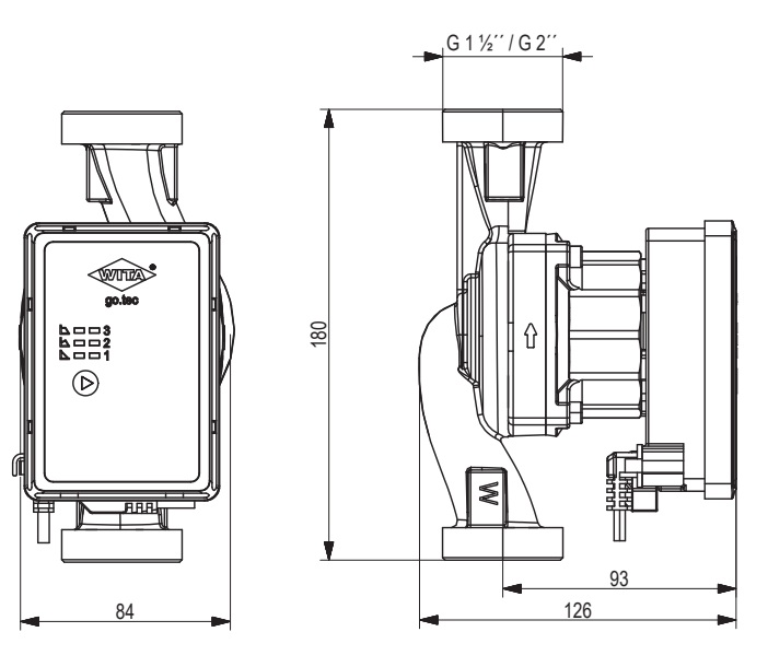 Cirkuliacinis siurblys WITA Go.tec 80-25 180 – Paveikslėlis 2