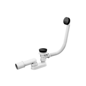 Juodas vonios sifonas su persipylimo sistema