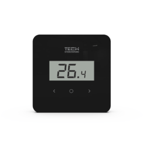 Laidinis termostatas EU-R-12B juodas su drėgmės jutikliu