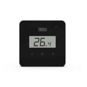 Belaidis termostatas EU-R-8B Plus juodas su drėgmės jutikliu