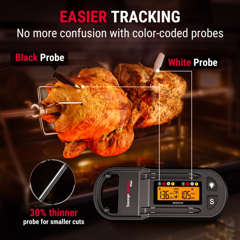 Belaidis Bluetooth mėsos termometras ThermoPro TP972W su 2 zondais – Paveikslėlis 5