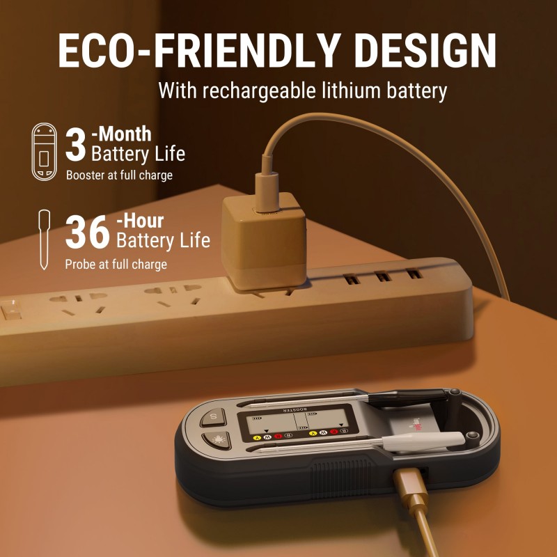 Belaidis Bluetooth mėsos termometras ThermoPro TP972W su 2 zondais – Paveikslėlis 7