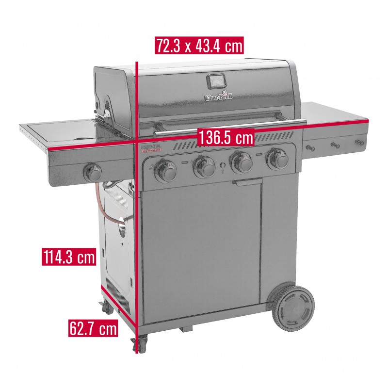 Dujinis grilis Char-Broil Essential 4G – Paveikslėlis 6