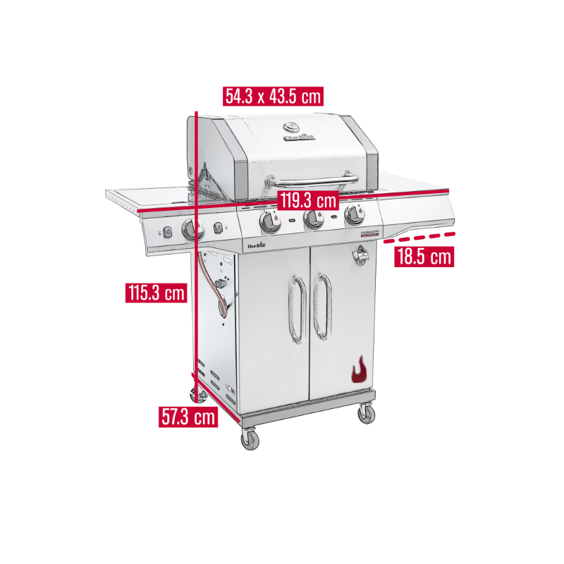 Dujinis grilis Char-Broil Performance Pro S 3 – Paveikslėlis 22