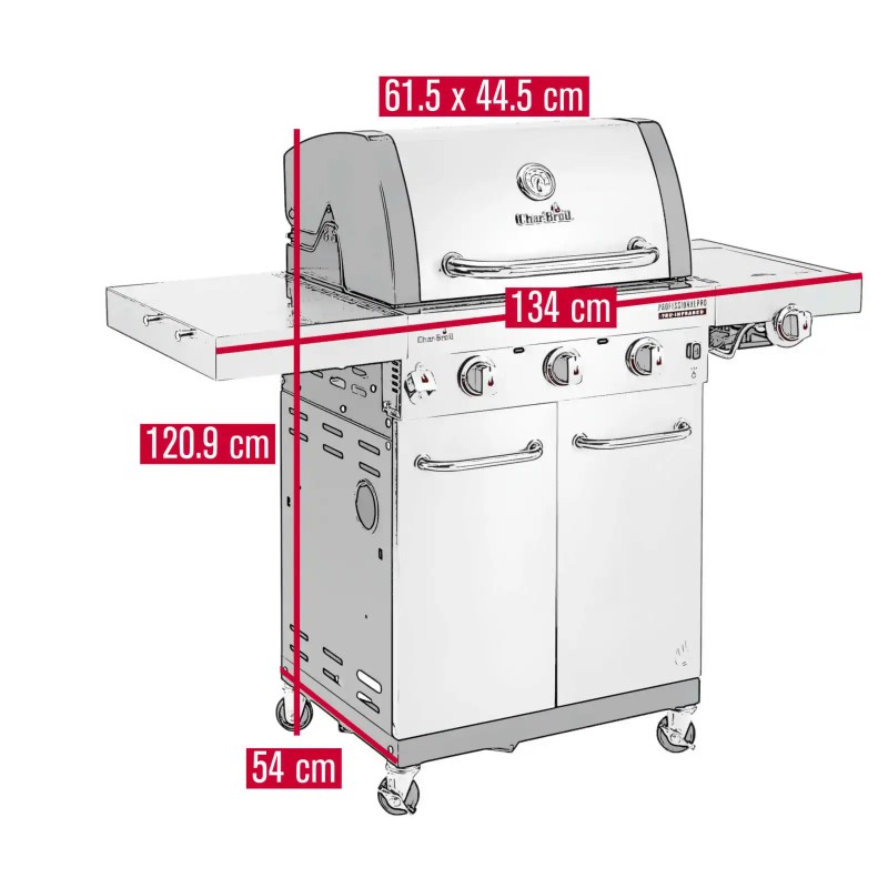 Dujinis grilis Char-Broil Professional Pro S 3 – Paveikslėlis 17