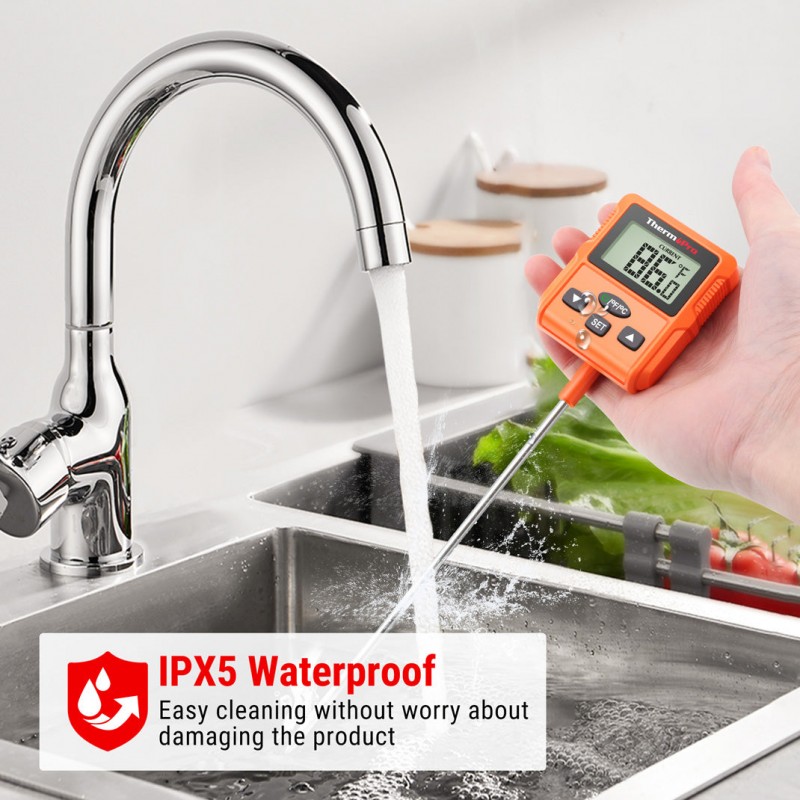 Skaitmeninis aliejaus ir saldainių termometras su zondu ThermoPro TP511 – Paveikslėlis 3