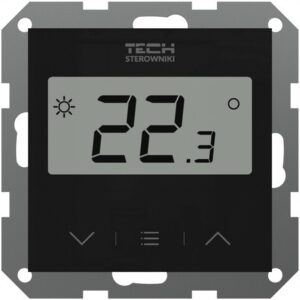 Belaidis termostatas EU-F-8z juodas su drėgmės jutikliu