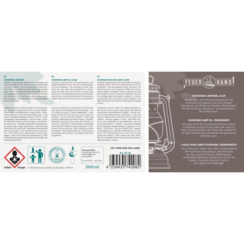 Feuerhand parafinas žibintams 1l – Paveikslėlis 2