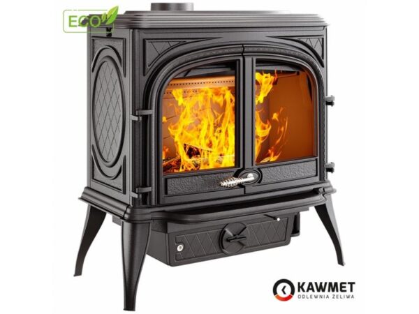 Malkinė krosnelė KAWMET Premium HELIOS S8 ECO 13,9kW su ugnimi